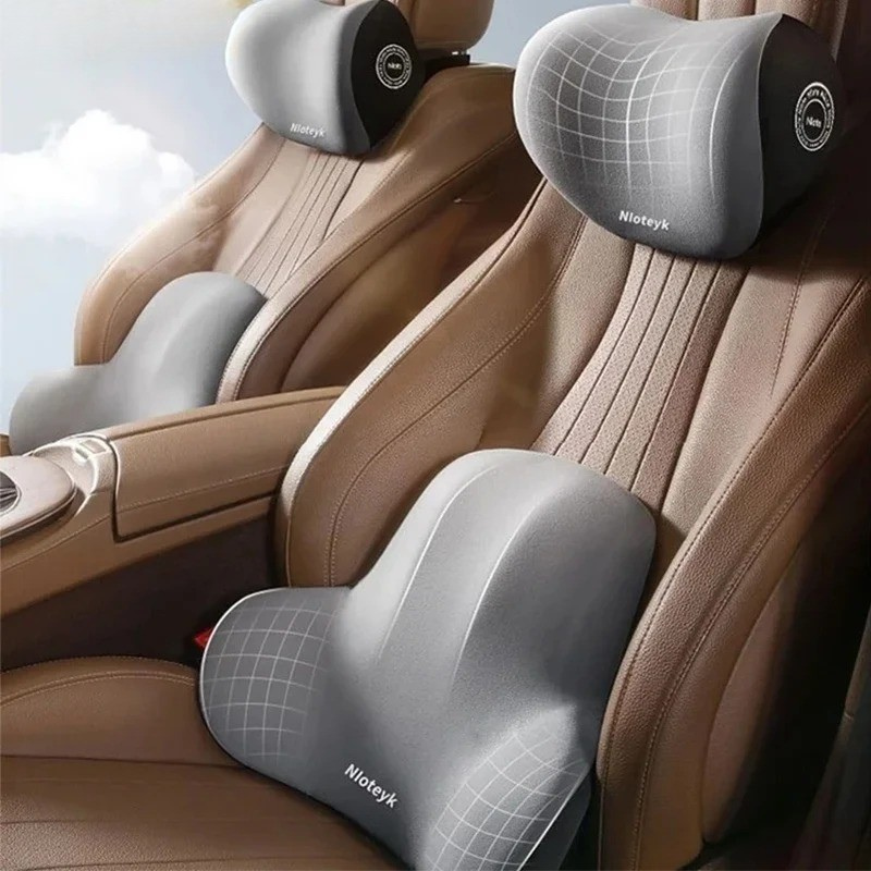 Oreiller ergonomique voiture – Soulage la nuque et le dos | ErgoComfort™