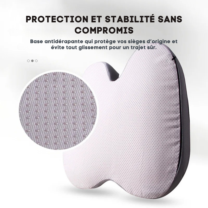 Coussin ergonomique voiture – Soulage le coccyx et la prostate | ErgoSeat™