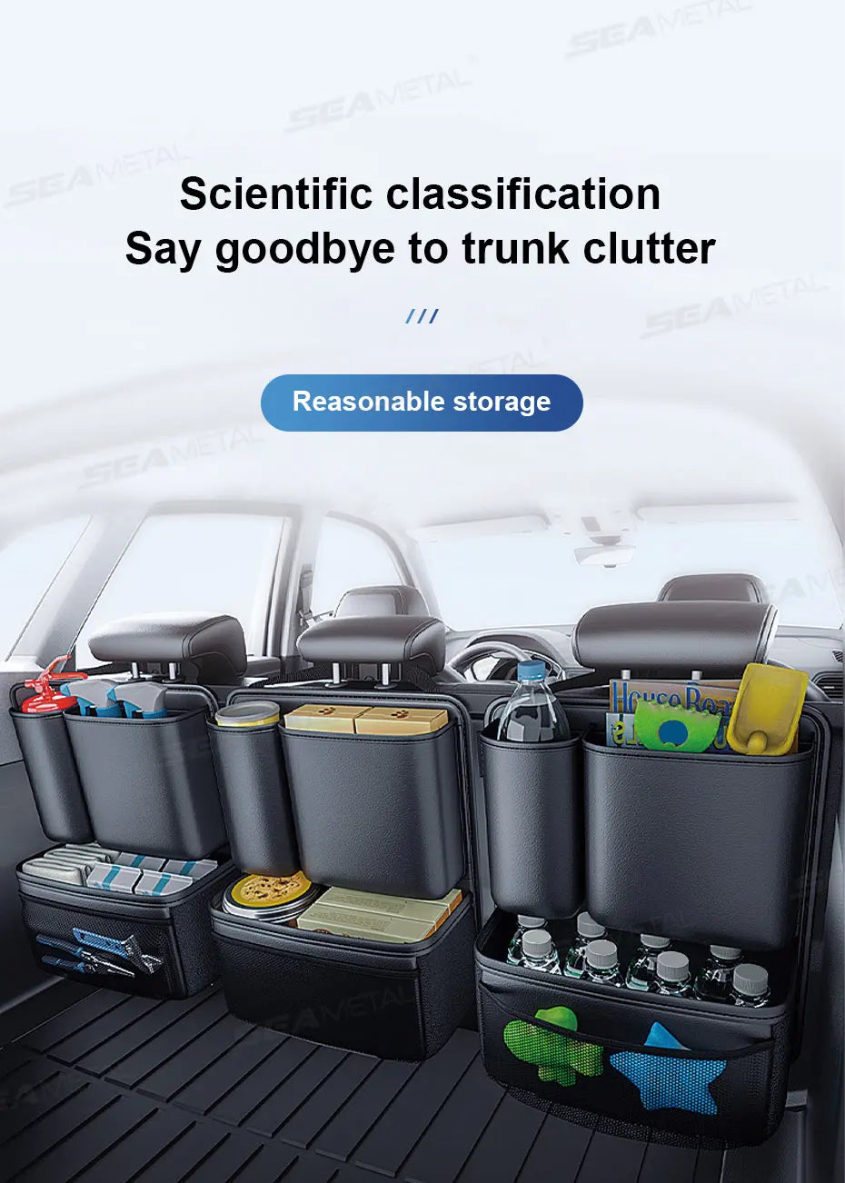 Organisateur de coffre et siège arrière – Grand rangement voiture | Veloryx™