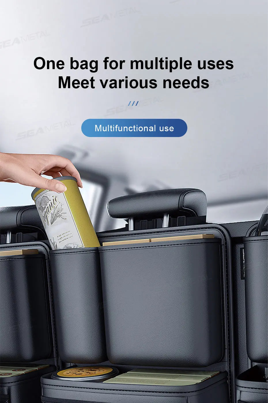 Organisateur de coffre et siège arrière – Grand rangement voiture | Veloryx™