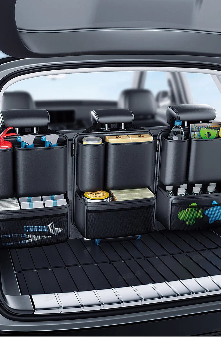 Organisateur de coffre et siège arrière – Grand rangement voiture | Veloryx™