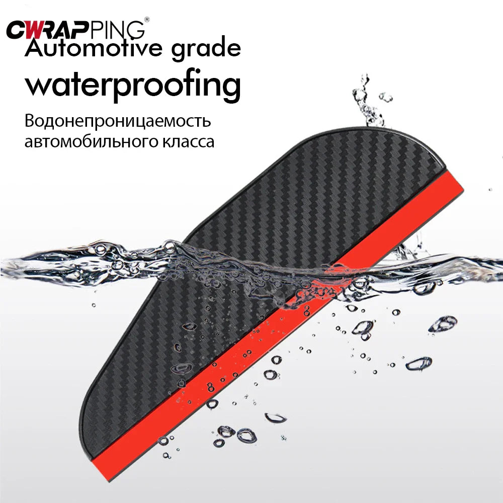 Pare-soleil rétroviseur latéral en fibre de carbone (2 pcs) – Vision claire sous la pluie | Carivio™