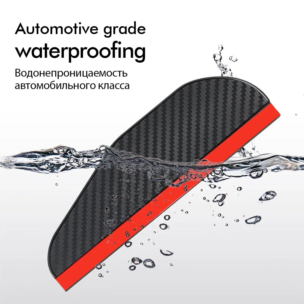 Pare-soleil rétroviseur latéral en fibre de carbone (2 pcs) – Vision claire sous la pluie | Carivio™