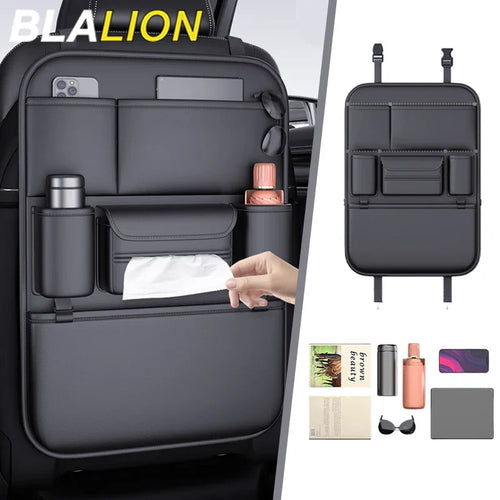 Sac rangement dossier siège voiture 5 poches – Protège et organise avec porte-gobelet | Novajo™