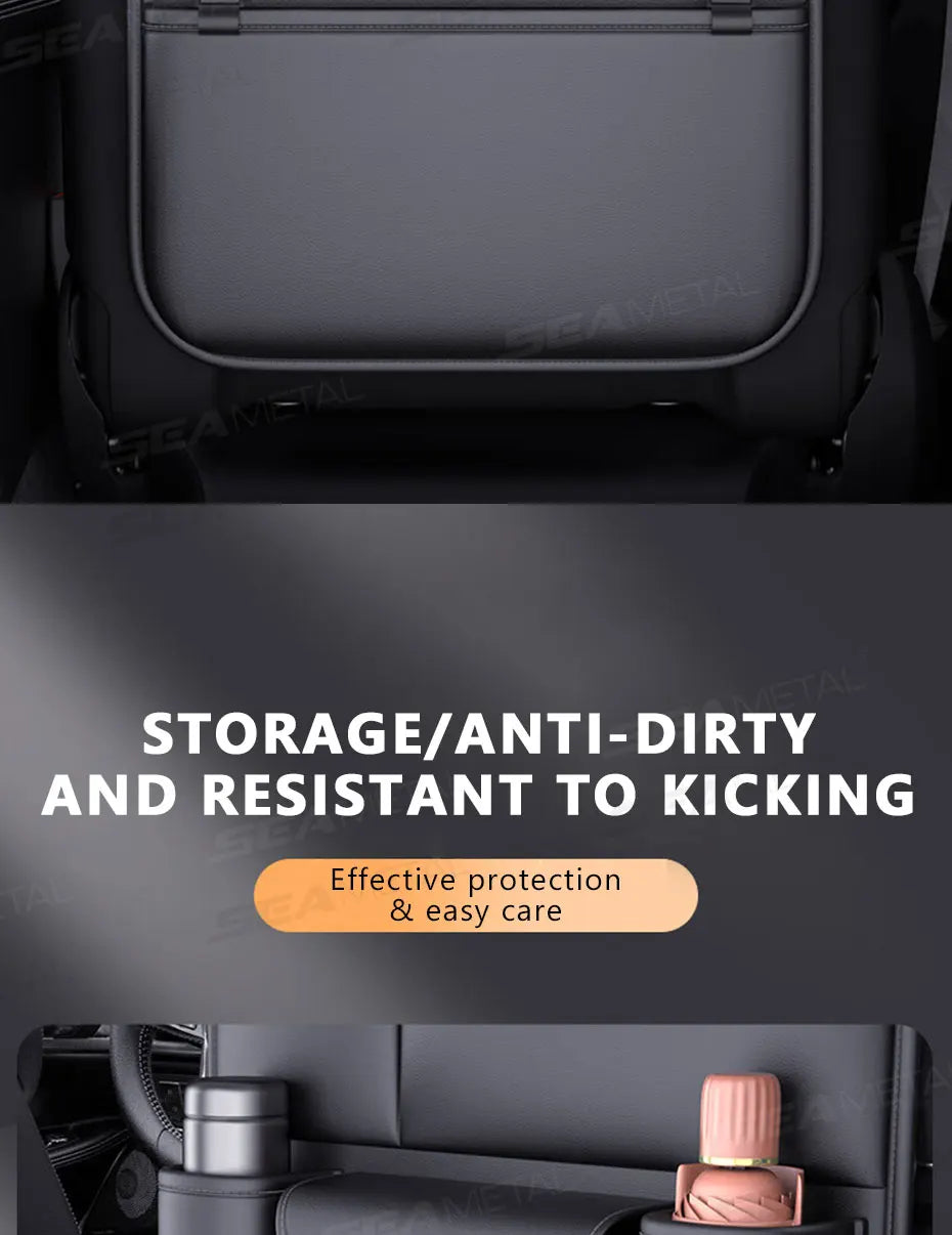 Sac rangement dossier siège voiture 5 poches – Protège et organise avec porte-gobelet | Novajo™