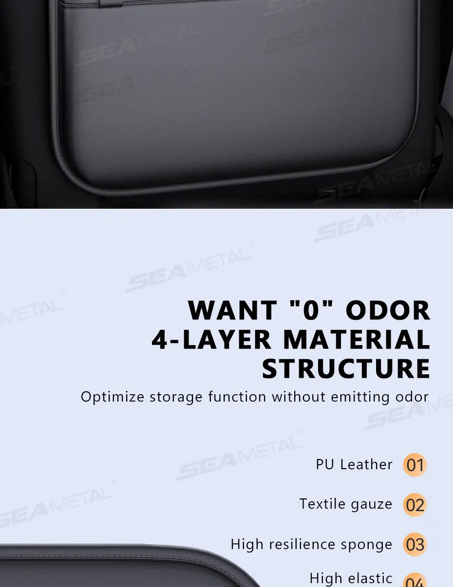 Sac rangement dossier siège voiture 5 poches – Protège et organise avec porte-gobelet | Novajo™