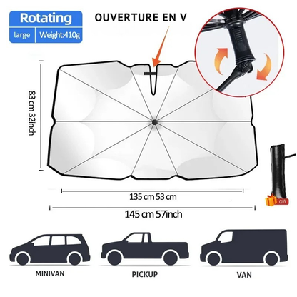 Pare-soleil voiture pliable – Protection UV & chaleur | SunShield™