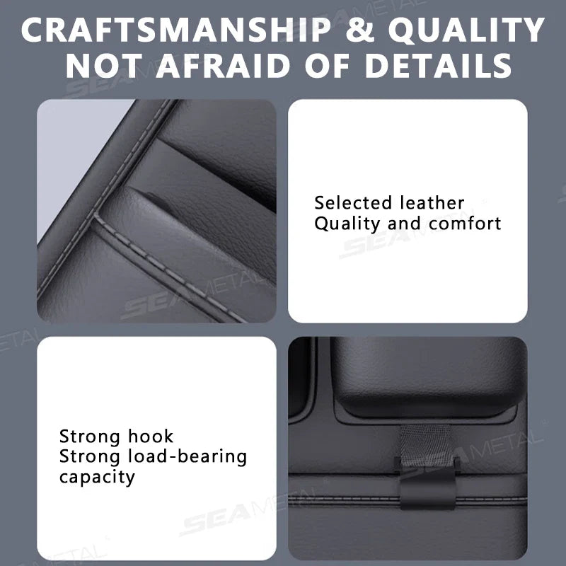 Sac rangement dossier siège voiture 5 poches – Protège et organise avec porte-gobelet | Novajo™