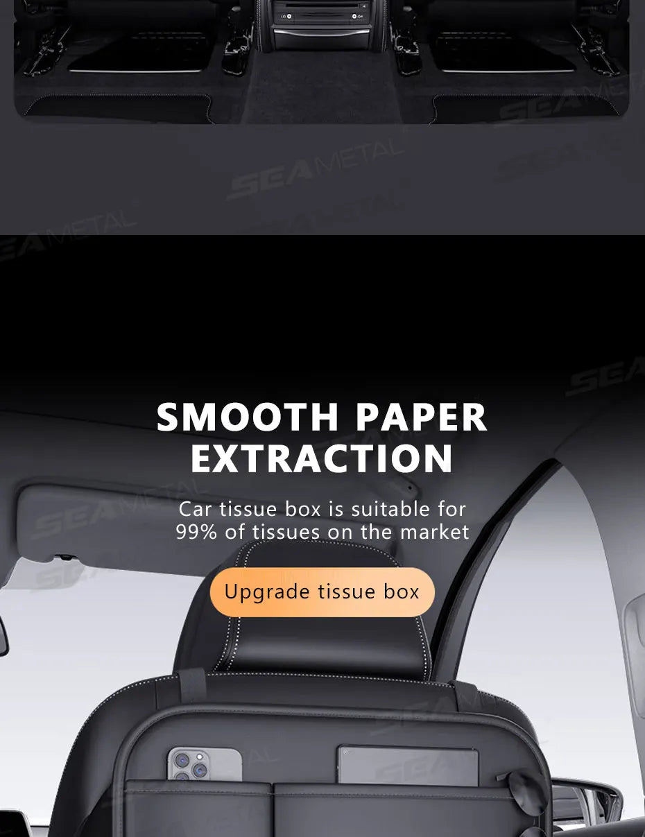 Sac rangement dossier siège voiture 5 poches – Protège et organise avec porte-gobelet | Novajo™