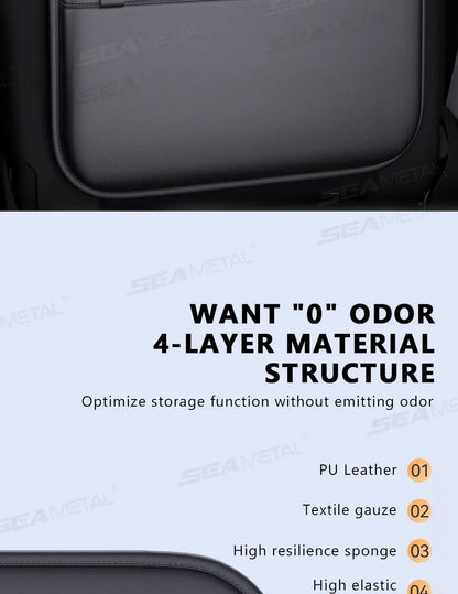 Sac rangement dossier siège voiture 5 poches – Protège et organise avec porte-gobelet | Novajo™