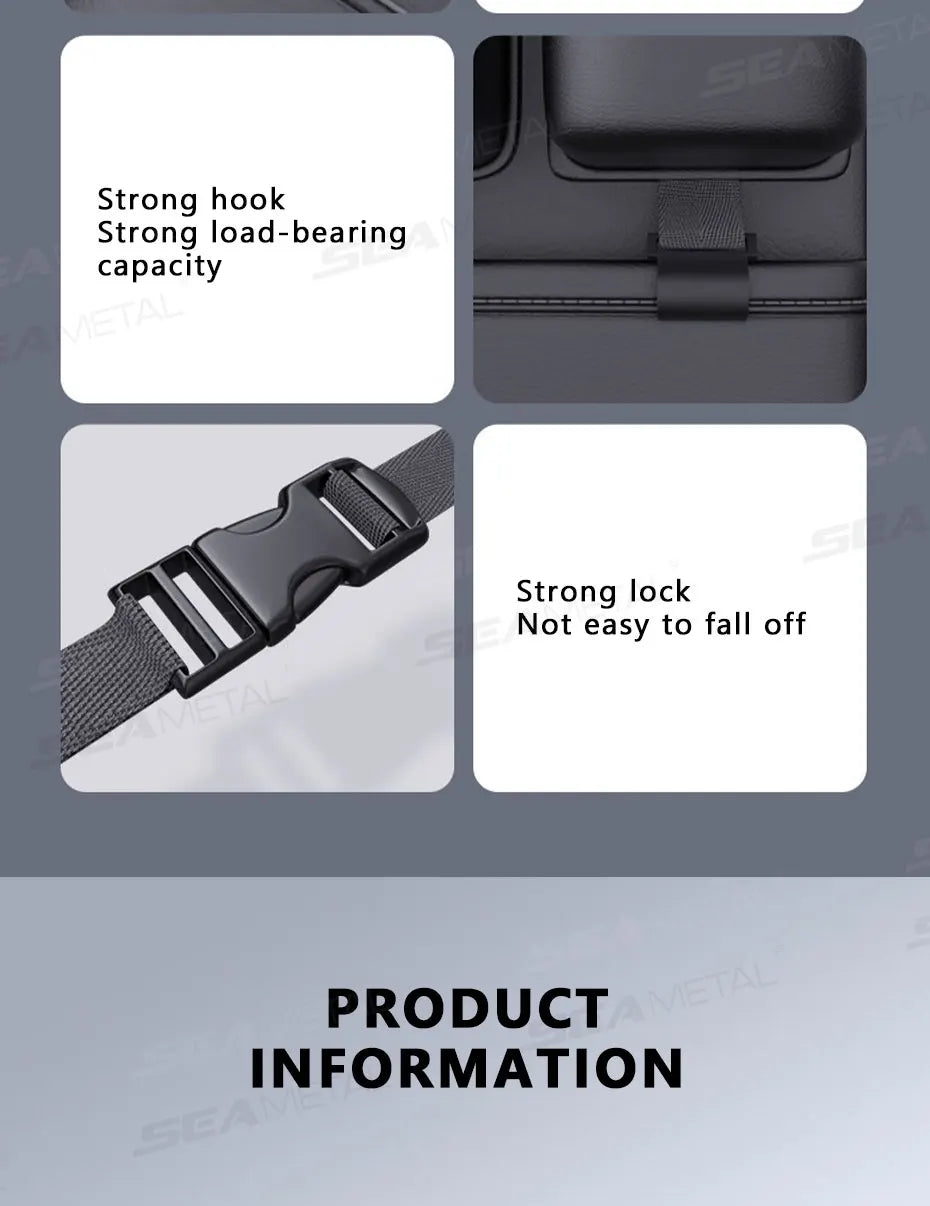 Sac rangement dossier siège voiture 5 poches – Protège et organise avec porte-gobelet | Novajo™